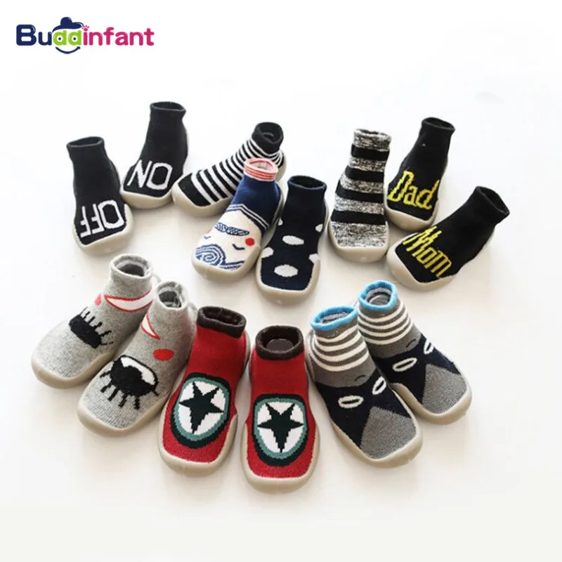

toddler boy shoes plastic baby booties newborn baby boy winter warm shoes rubber soles soft walker kids home slippers knit shoes