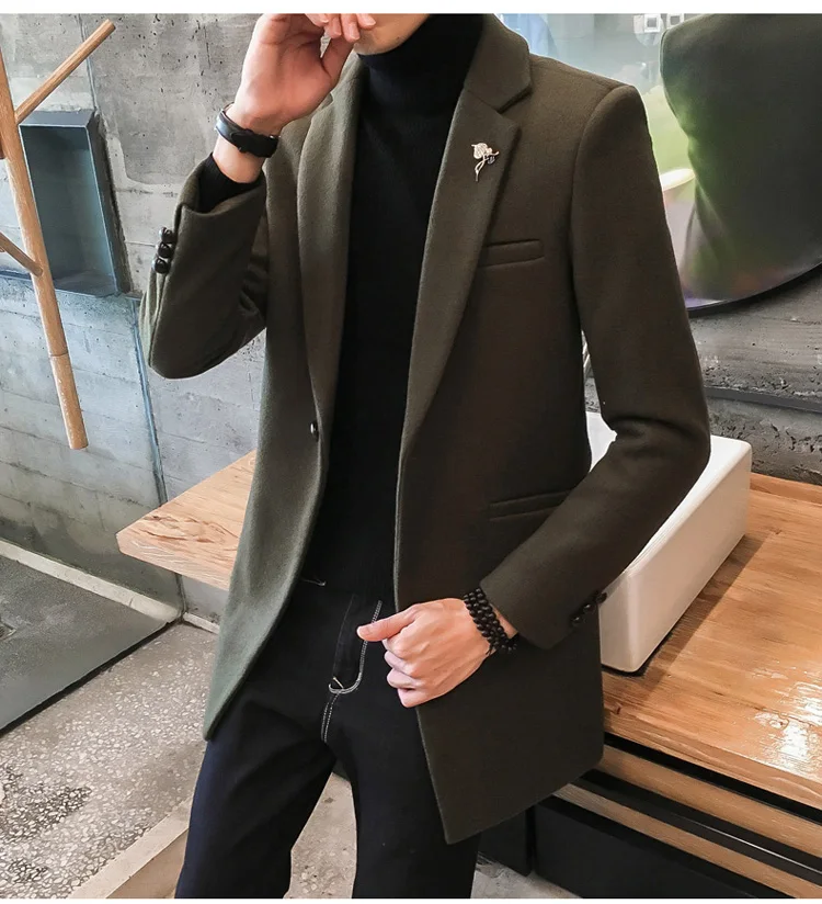 Для мужчин серый Ветровка куртка весна осень-зима Лидер продаж Мода Повседневное тонкий тенденция Для мужчин Хлопковые однотонные