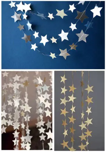 

4M Star Paper Garland Bunting Banner Drop Baby Xmas Wedding Shower Party Banners Streamers Decoration Gifts