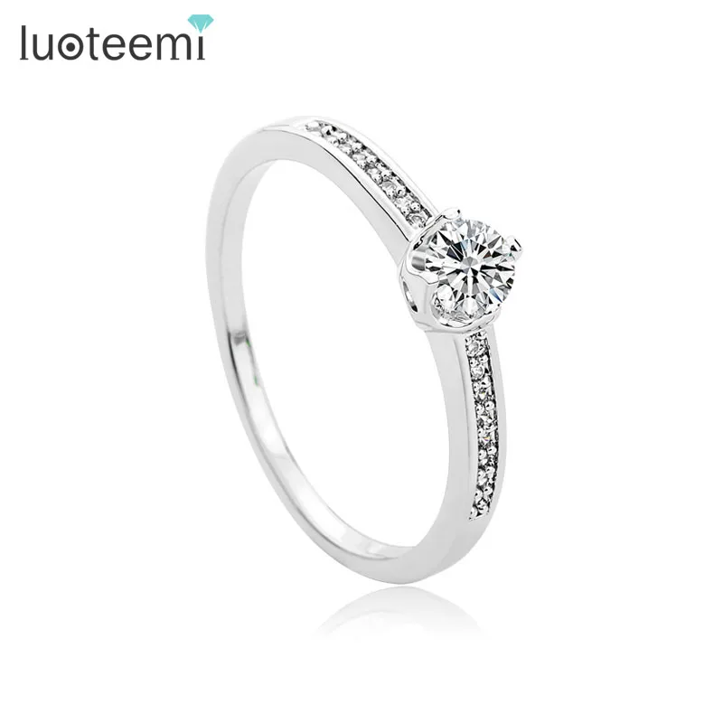 luoteemi best quality luxury white gold plated sparking cz diamond charm ring for women finger jewelry wedding party accessories - Sell Wedding Ring luoteemi best quality luxury white gold plated sparking cz diamond charm ring for women finger jewelry wedding party accessories - Sell Wedding Ring