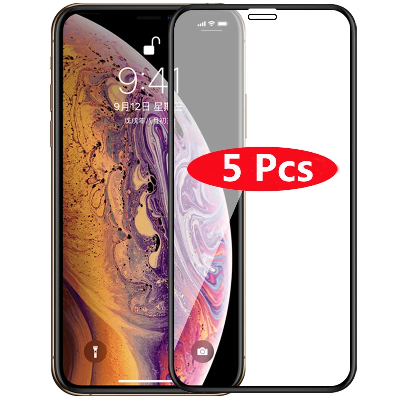 

5Pcs Tempered Glass for iPhone Xs Max X XR 5 5S 6 6S Plus 7 8 Plus Screen Protector for iPhone Xr Xs Max X 5 5S 6 6S 7 8 Plus