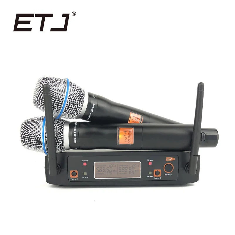 Фиксированная UHF двойная Беспроводная микрофонная система X8 бренда ETJ для