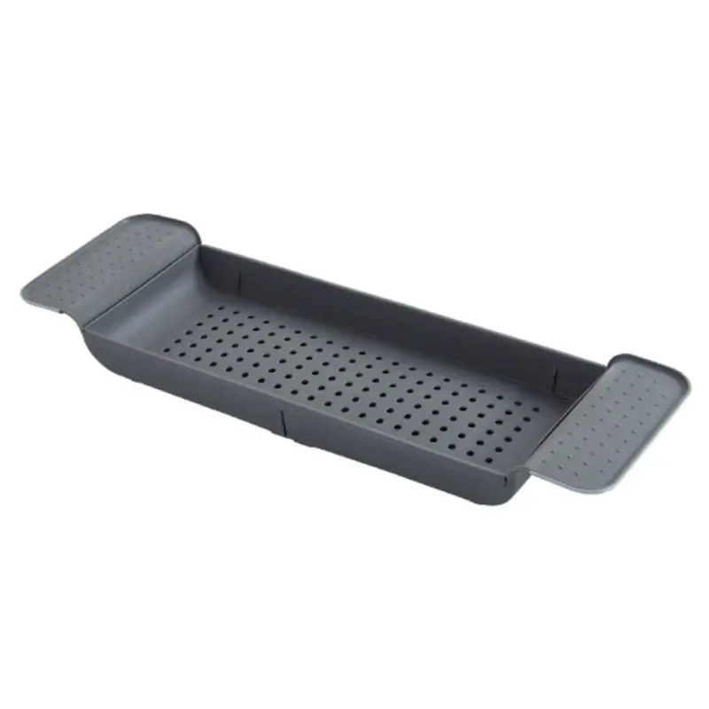 organizador multifuncional para ba/ño o ducha blanco Estante de ducha extensible para ba/ñera bandeja de almacenamiento sobre el ba/ño