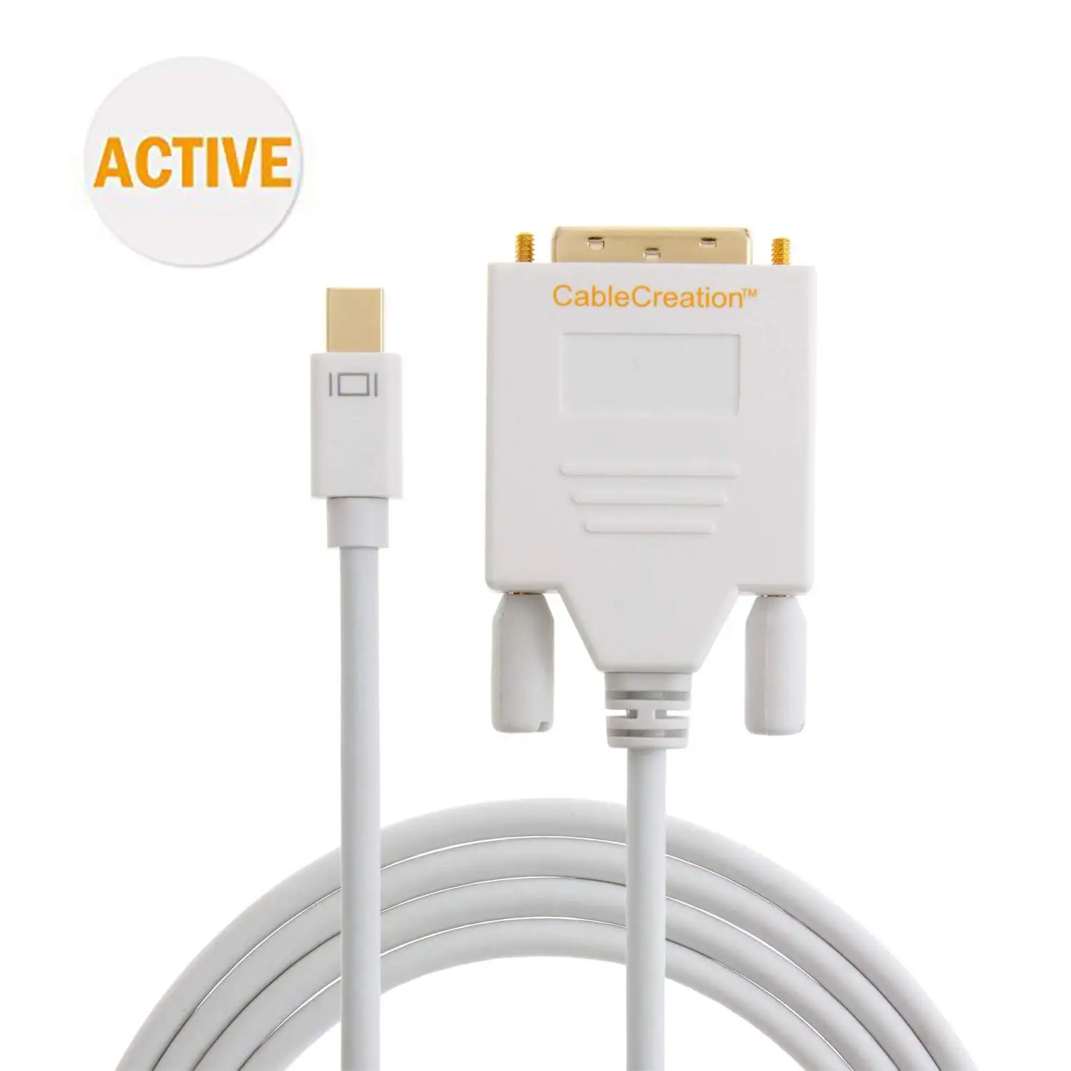 Mini DP к DVI jorinдо (Active) Мини кабель дисплея (совместим с портом Thunderbolt) 6 футов белый