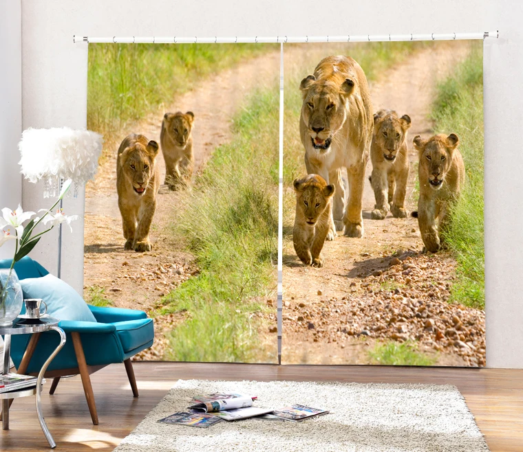 الأسد الأم وصاحبة الأطفال ستائر 3d صورة الطباعة التعتيم لنافذة غرفة المعيشة غرفة الفراش هوت مكتب أريكة الديكور الأسد الأم وصاحبة الأطفال ستائر 3d صورة الطباعة التعتيم لنافذة غرفة المعيشة غرفة الفراش هوت مكتب أريكة الديكور