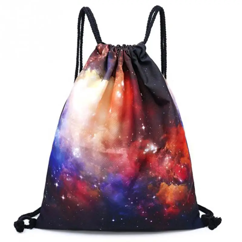 Унисекс Мода Звезда рюкзак на шнурке с принтом рюкзак пляжная сумка для покупок дорожная для женщин мужчин случайный цвет #125