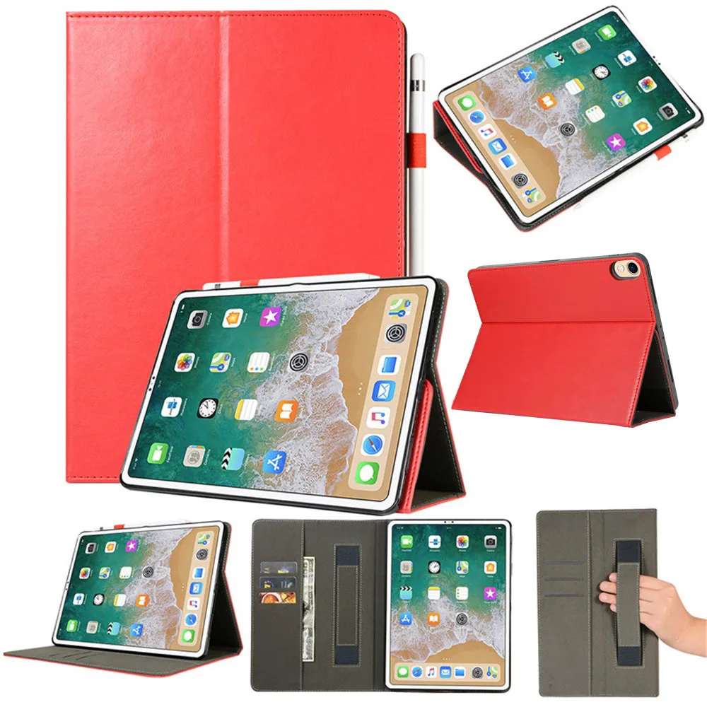 Для iPad Pro 12.9in релиз кожаный бумажник Folio чехол с подставкой, с отделением для карточек чехол легко носить и обрабатывать анти-отпечатки пальцев - Цвет: 6