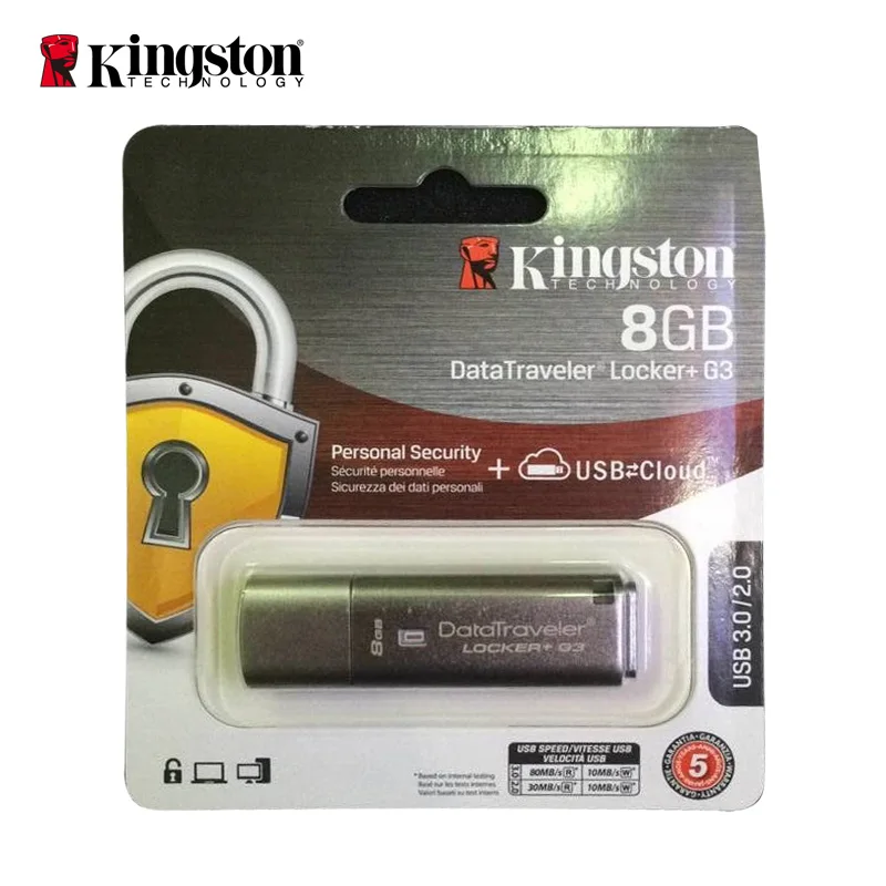 Kingston USB Flash Drive Pendrive 8gb 16gb 32gb 64gb USB 3.0 Metal Personal Security usb Drive Memoria Stick cle usb Pen Drive