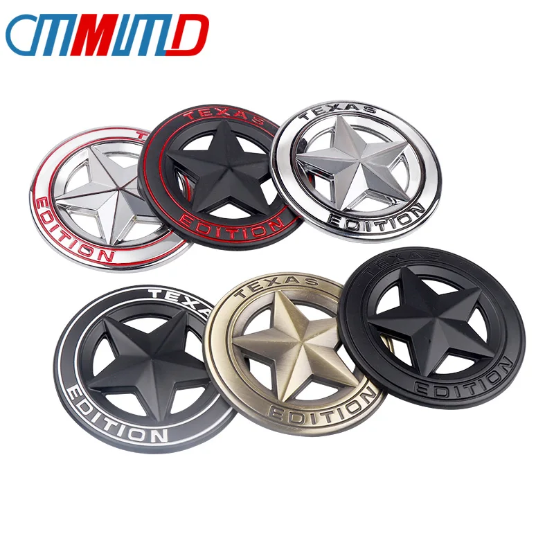 

Car Styling 3D Metal TEXAS EDITION Shield Pentagram Car Stickers Emblem Auto Badge Decal for JEEP Wrangler Liberty Grand Cheroke