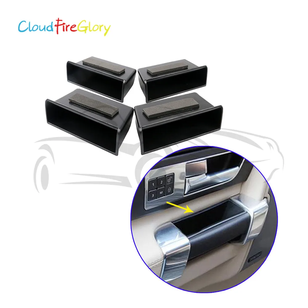 

CloudFireGlory For Land Rover Discovery 4 2010 2011 2012 2013 2014 2015 4Pcs Inner Door Armrest Storage Box Holder