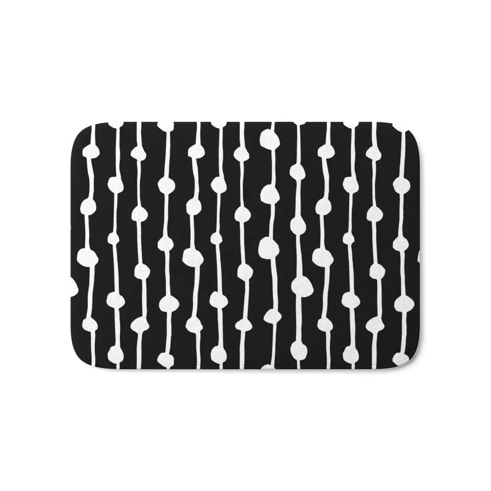 White & Black Bath Mat Carpets Floor Mats Room Kitchen Carpet Toilet