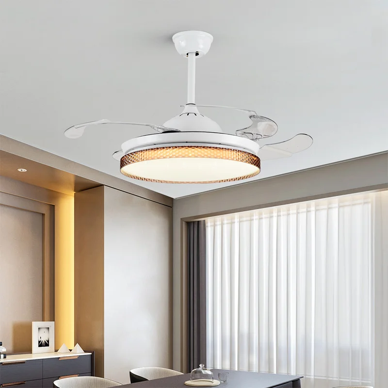 Us 231 15 31 Off Led Hidden Invisible Iron Abs Acryl Remote Control Ceiling Fan 72w Ceiling Lights Led Ceiling Light Ceiling Lamp For Foyer In