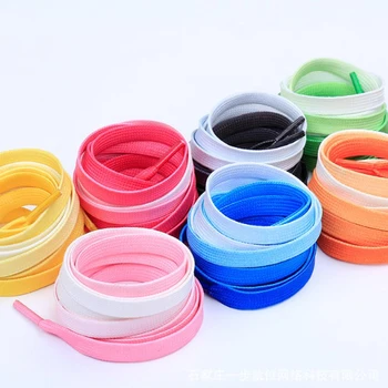 

1 Pair New Fashion Cute Shoe Laces Gradient personality flat sneakers Shoelaces High Quality Black Green canvas shoes lace