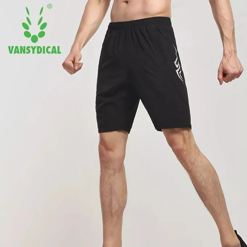 Vansydical спортивные шорты для бега мужские леггинсы колготки на молнии с карманами