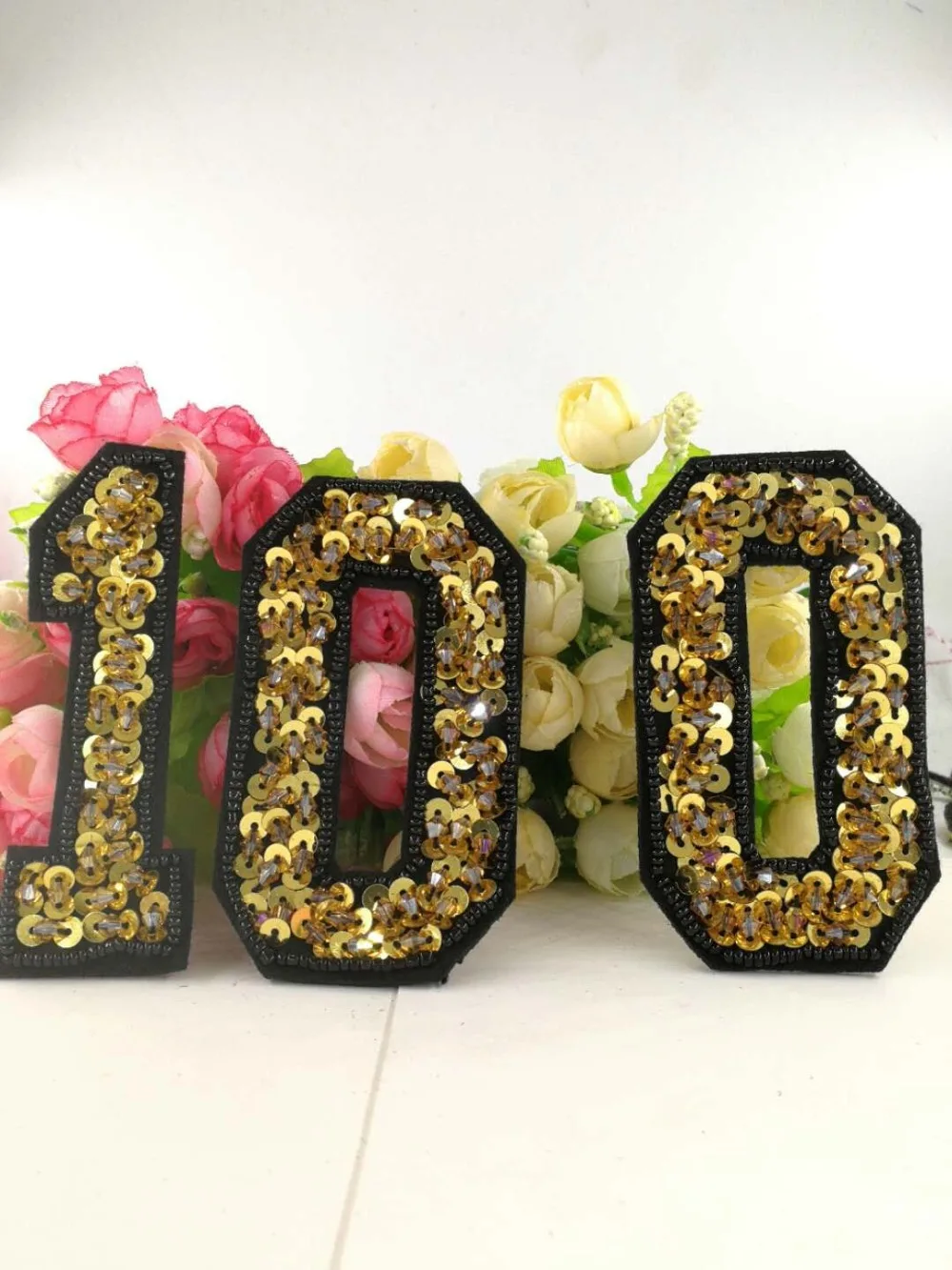 1pcs 100 sequins Rhinestones bead brooch patches applique sew on beading qpplique clothes shoes bags decoration patch DIY | Дом и сад