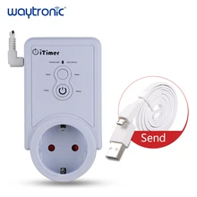 EU Plug GSM Temperature Sensor SMS Remote Control Power Outlet Switch With Telephone Alarm Temperature Query Power Off Function
