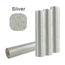 0,5 м* 15 м блестящая термопереводная виниловая пленка для одежды серебристого цвета, виниловая пленка для футболки, виниловая пленка