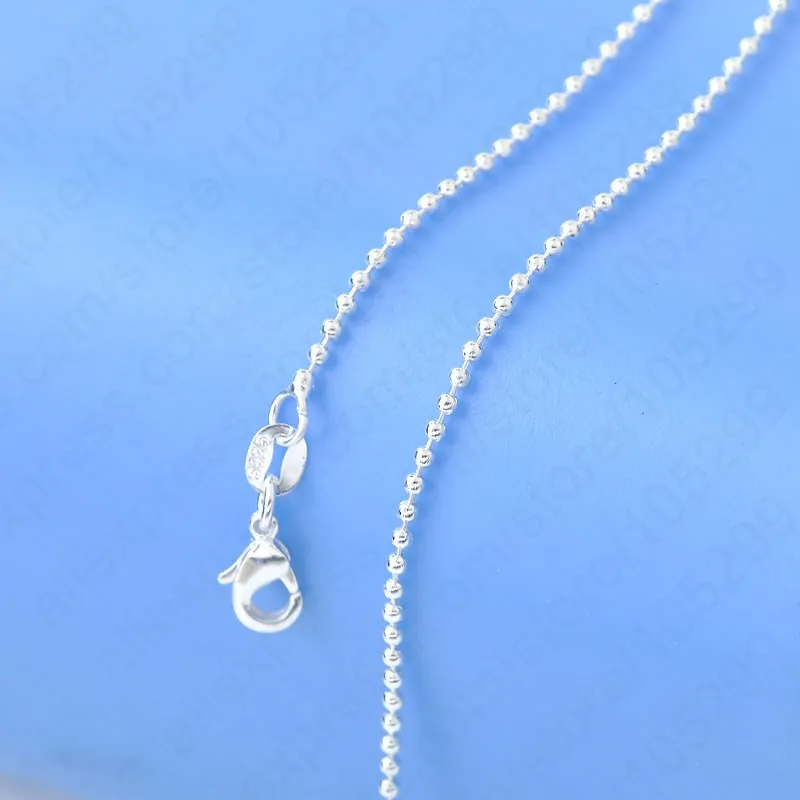 

GIEMI Simple Silver Ball Design Real 925 Sterling Silver Hot Sale Chains Jewelry For Women Necklace Collar Findings Chain