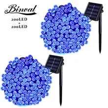 Binval Solar Cell 3v Lithium Led Bulbs 200 LEDs Garden Christmas Holiday Lighting Wedding Led Lights Party Decoration Blue Binval Solar Cell 3v Lithium Led Bulbs 200 LEDs Garden Christmas Holiday Lighting Wedding Led Lights Party Decoration Blue