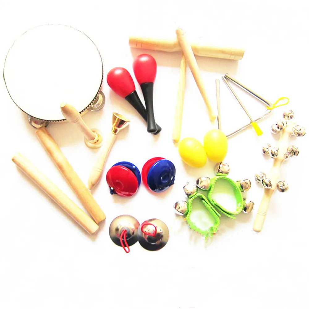 Orff Toy Toddler Musical Instruments Toys Set for Kids Baby Percussion 12 Piece 
