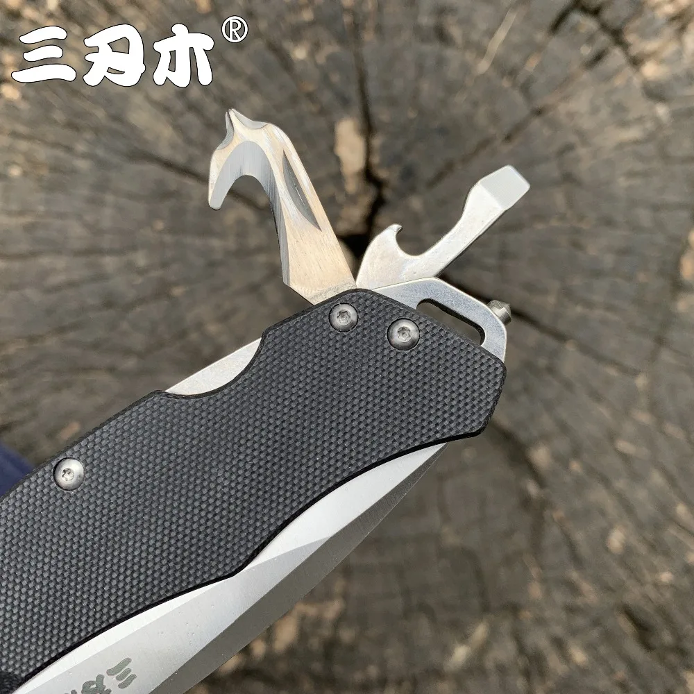  Sanrenmu 9018 Pocket Folding Knife 12C27 Blade Utility EDC Multi-purpose Tool Gift Outdoor Hunting 