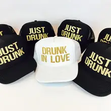 Изготовленный на заказ только опьянен любовью для свадьбы, невесты, подружки невесты Mesh Trucker бейсболки для дальнобойщика Шапки Свадебные украшения для праздника