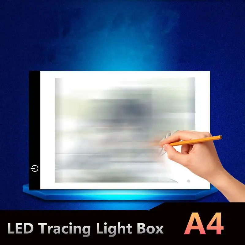 

Acrylic A4 LED Artist Tattoo Art Stencil Board Light Box Tracing Drawing Board Pad USB Night Light US Plug