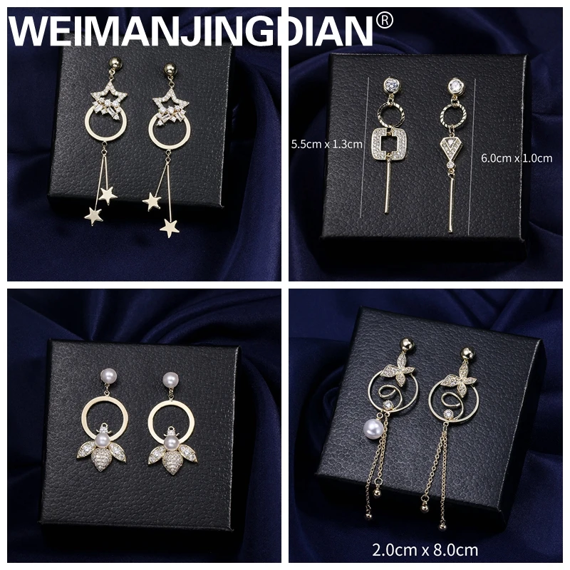 

MIEG New Arrival Cubic Zirconia CZ Zircon Crystal Drop Dangle Earrings for Women or Bride in Yellow Gold Color Plated