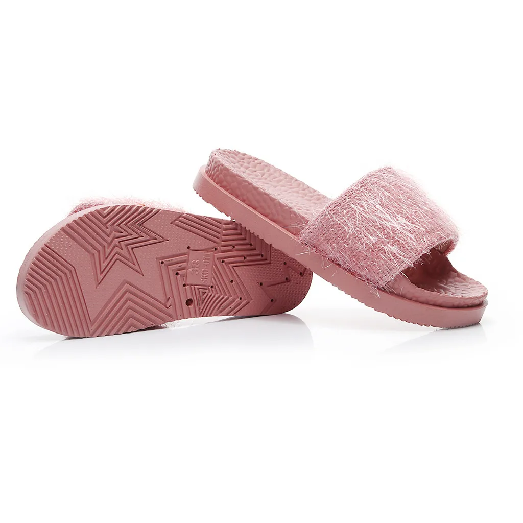 

JAYCOSIN Fashion Women's Slipper Fashion Womens Non-Slip Breathable Tassel Flats Open Toe Shoes Casual Slippers Summer Slipper