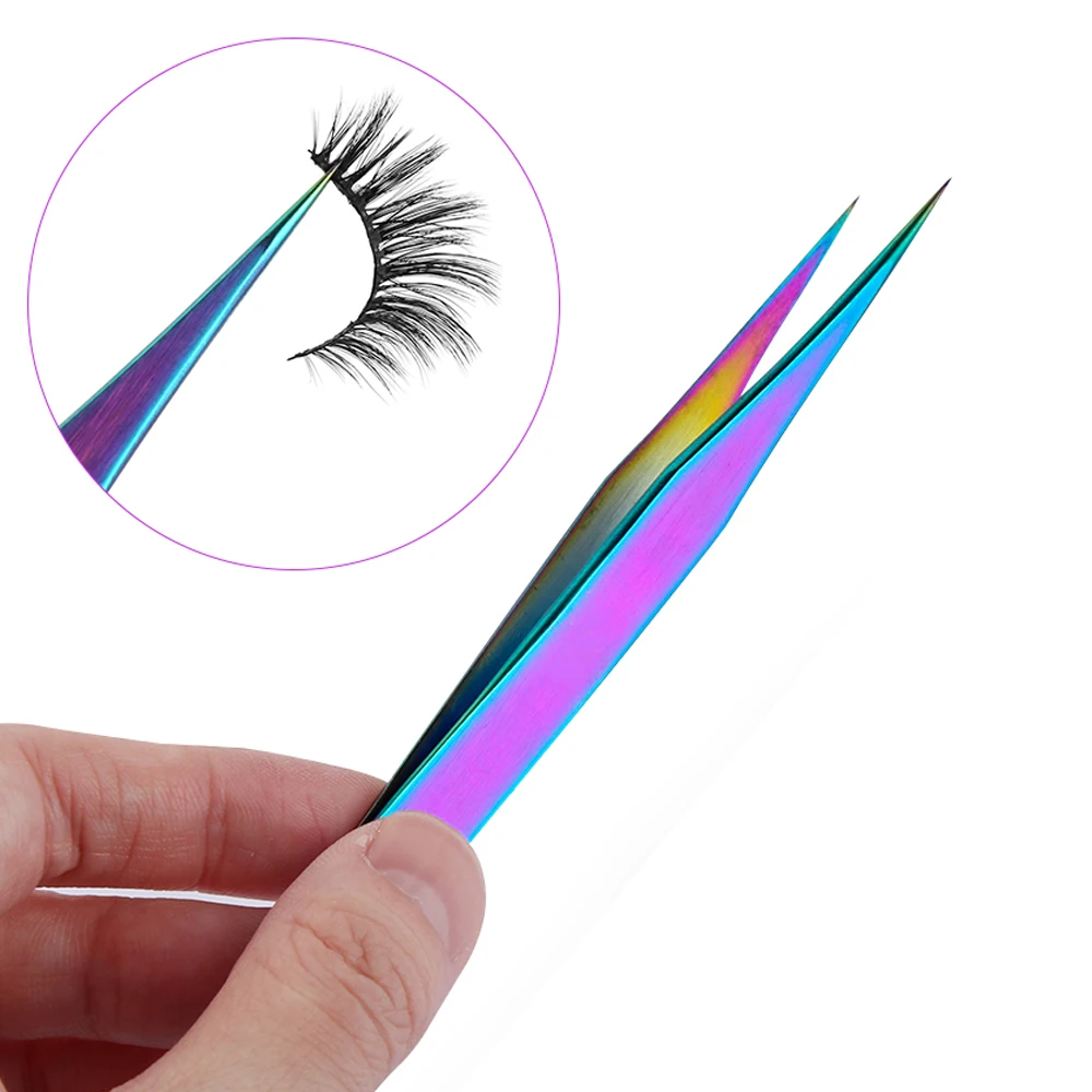 1 шт брови нержавеющая сталь tweezers изогнутые прямая законцовка щипцы удаление волос на лице пинцеты для бровей инструмент для нанесения макияжа