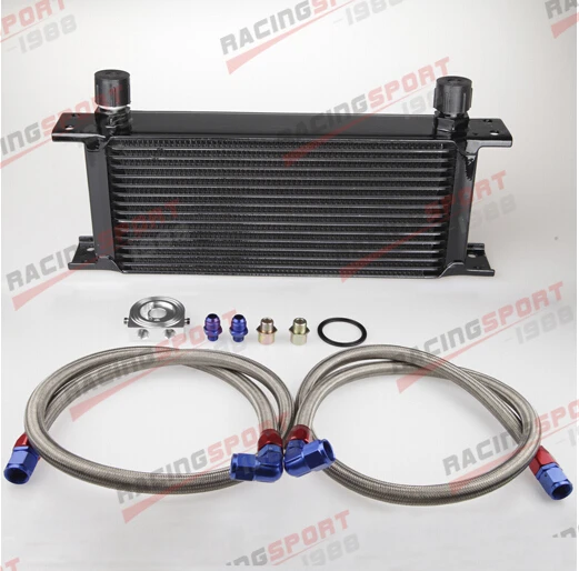 Universal Mocal style Engine transmission Oil Cooler kit 16 row 10AN