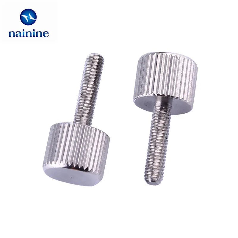 10Pcs M3 A2 304 Thumb Screws Plain Type Metric Knurled Head Screws