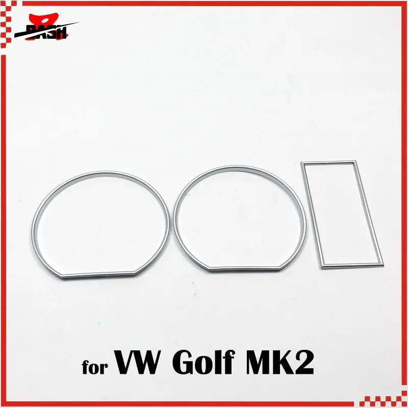 Тире для Volkswagen для VW Golf 2 серебряных кластерных колец серебряных колец тире кольцевая плата
