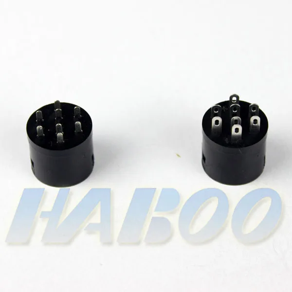 

100pcs/lot HBD16 push button switch socket switch socket 8 pins PCB terminal solder / wire type with AL-C6/C6V