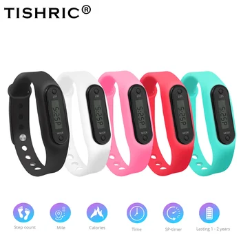 

TISHRIC Waterproof Fitness Bracelet Pedometer Digital Lcd Tracker Monitor Calorie Step Couter Sport Health Wristband Men/Women