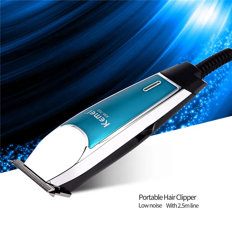 

10W Powerful Hair Trimmer 2.5m Power Cord Electric Hair Cutting Machine 3 Size limit combs Professional Hair Clipper Men P49