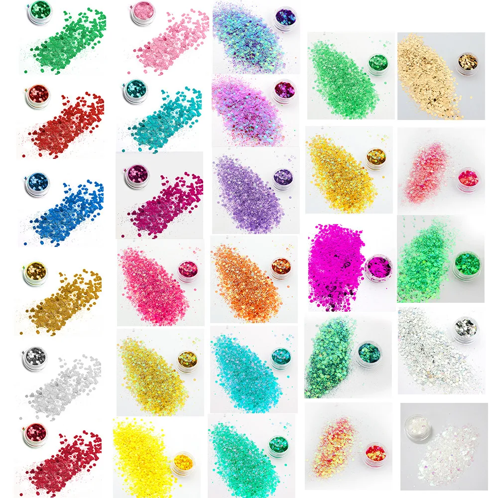

28 Colors Glitter Face Chunky Glitter Party Make Up Cosmetic Shinmer Glitters Body Nail Tatoo Carnival Eyeshadow Decoration