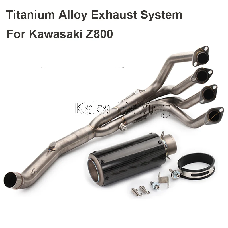 

Real Titanium Alloy Full System Motorcycle Exhaust Modified Front link pipe + AR Austin Racing escape moto For Kawasaki Z800