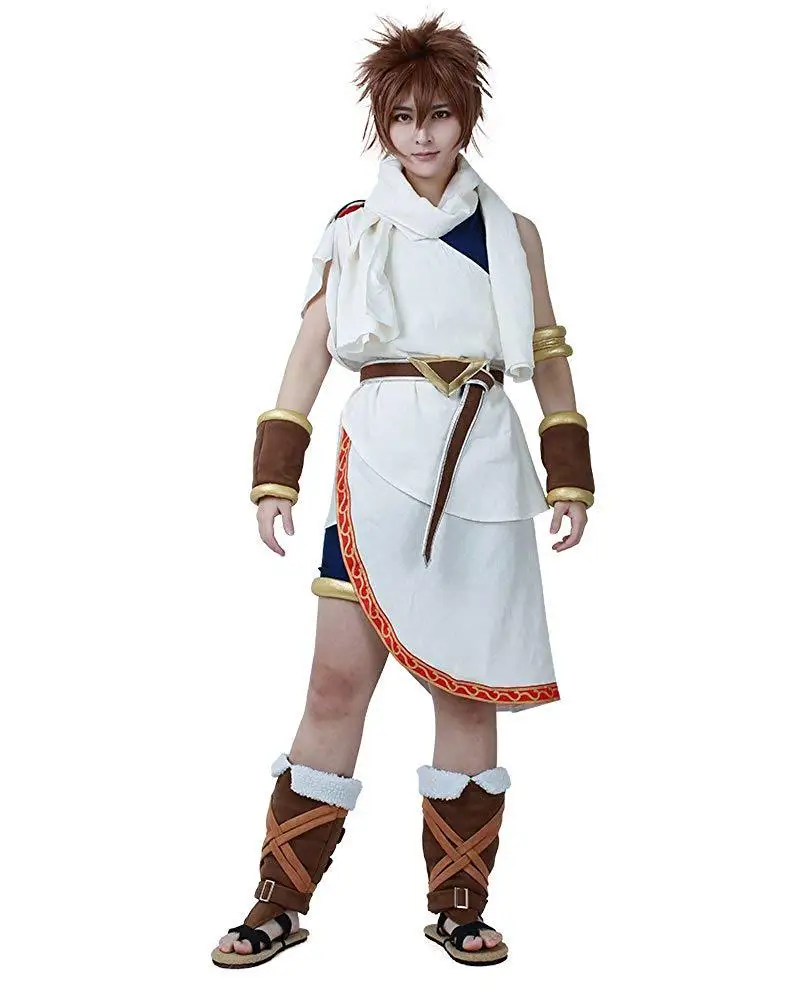 

Kid Icarus Uprising Pit Cosplay Costume full set Men Game Kid Icarus Uprising Halloween Party Cosplay Costume For Men Outfits