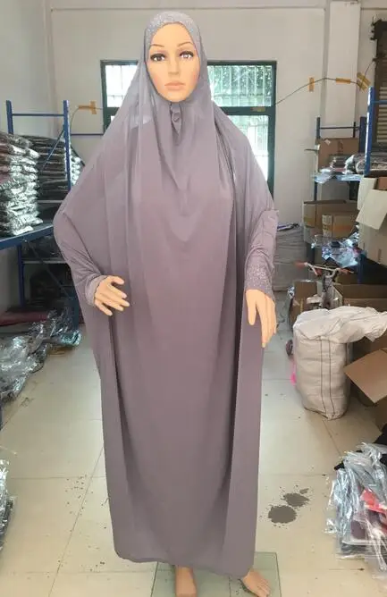 

H1188 latest big size muslim hijab with sleeve,pray hijab like dress,fast delivery,mixed colors