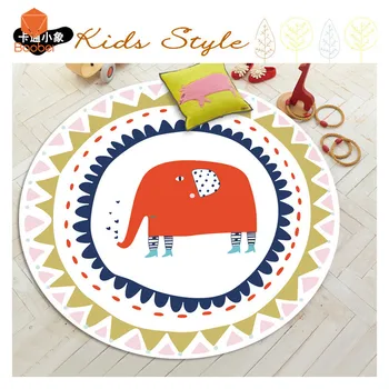 

New Year Cartoon Fashion Entrance Round Carpets Soft Door Mat 3D Doormats For Living Room Bedroom Floor Mats Kitchen Rugs DT16