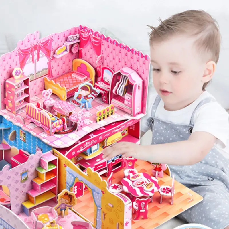 

3D Hand-assembled Toy Three-dimensional Puzzle Kindergarten Children DIY Educational Toys Jigsaw
