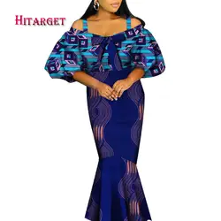Африканская одежда для женщин модное платье Дашики женское предложение, с открытыми плечами платье большого размера хлопок африканская