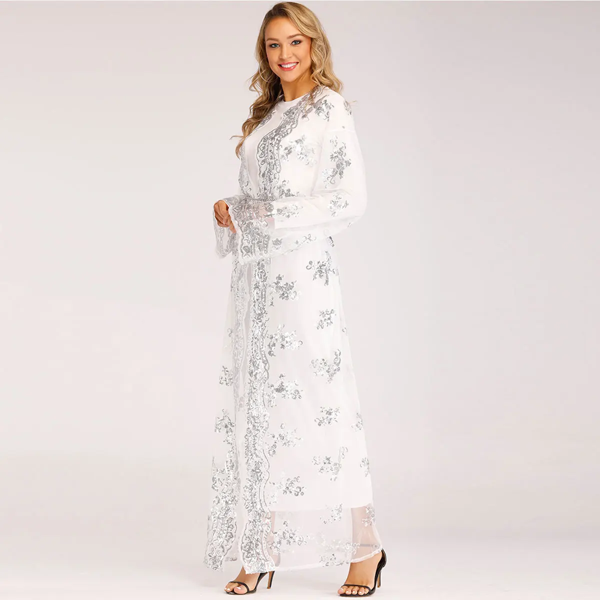 Роскошные высококачественные блестки Дубай мусульманские женщины abayas (без
