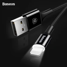 Usb-кабель Baseus Lighting для iPhone X XS Max XR 8 7 6 6s Plus 5 5S SE iPad, шнур для быстрой зарядки и передачи данных, кабели для мобильных телефонов
