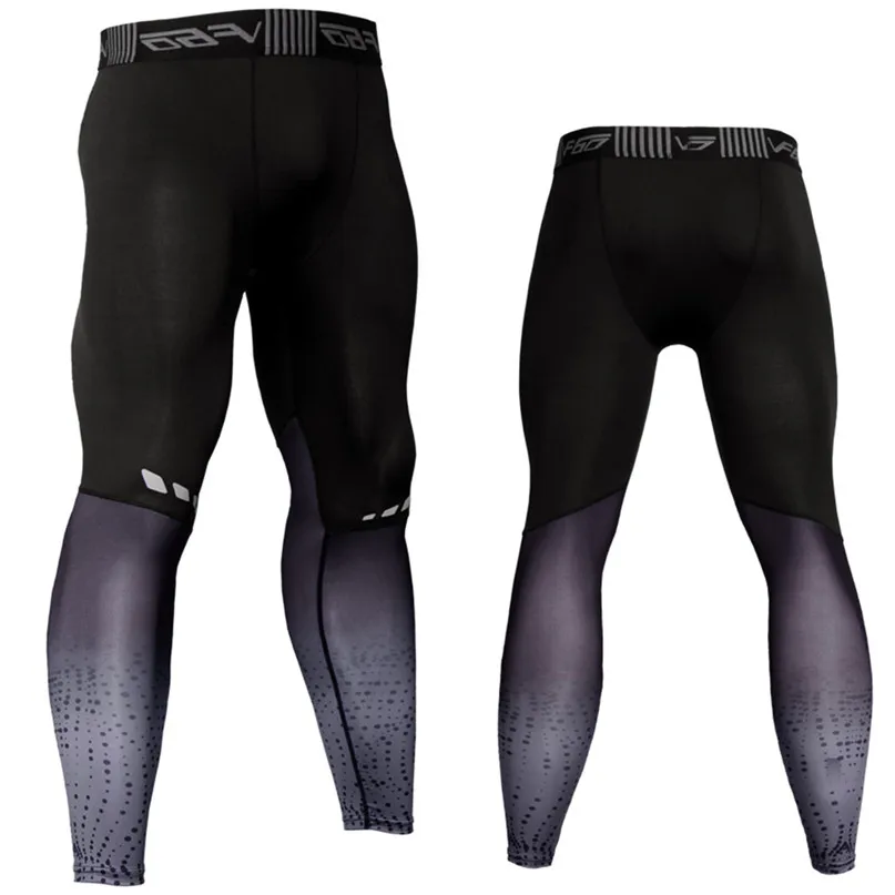 Quick Dry Fitness Leggings Men Pants Compression Plus Large Size Tight Leggins Slim Fit Fitness Breathable Men Pants #2s13 (2)