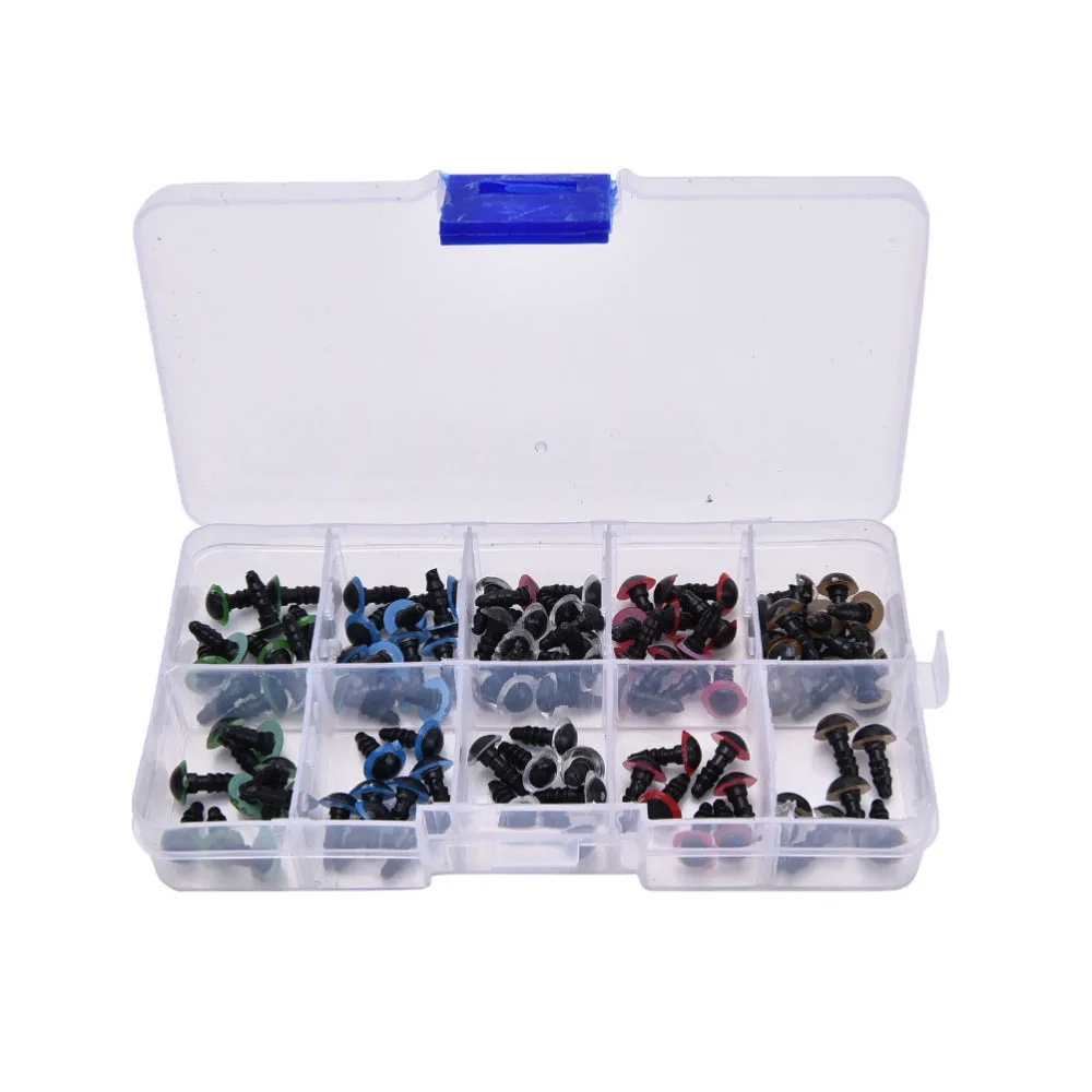 

100Pcs/box 8mm/10mm Plastic Craft Toy Doll Eyes Safety Eyes For Teddy Bear Puppet Crafts Handmade DIY Accessories Children Toys