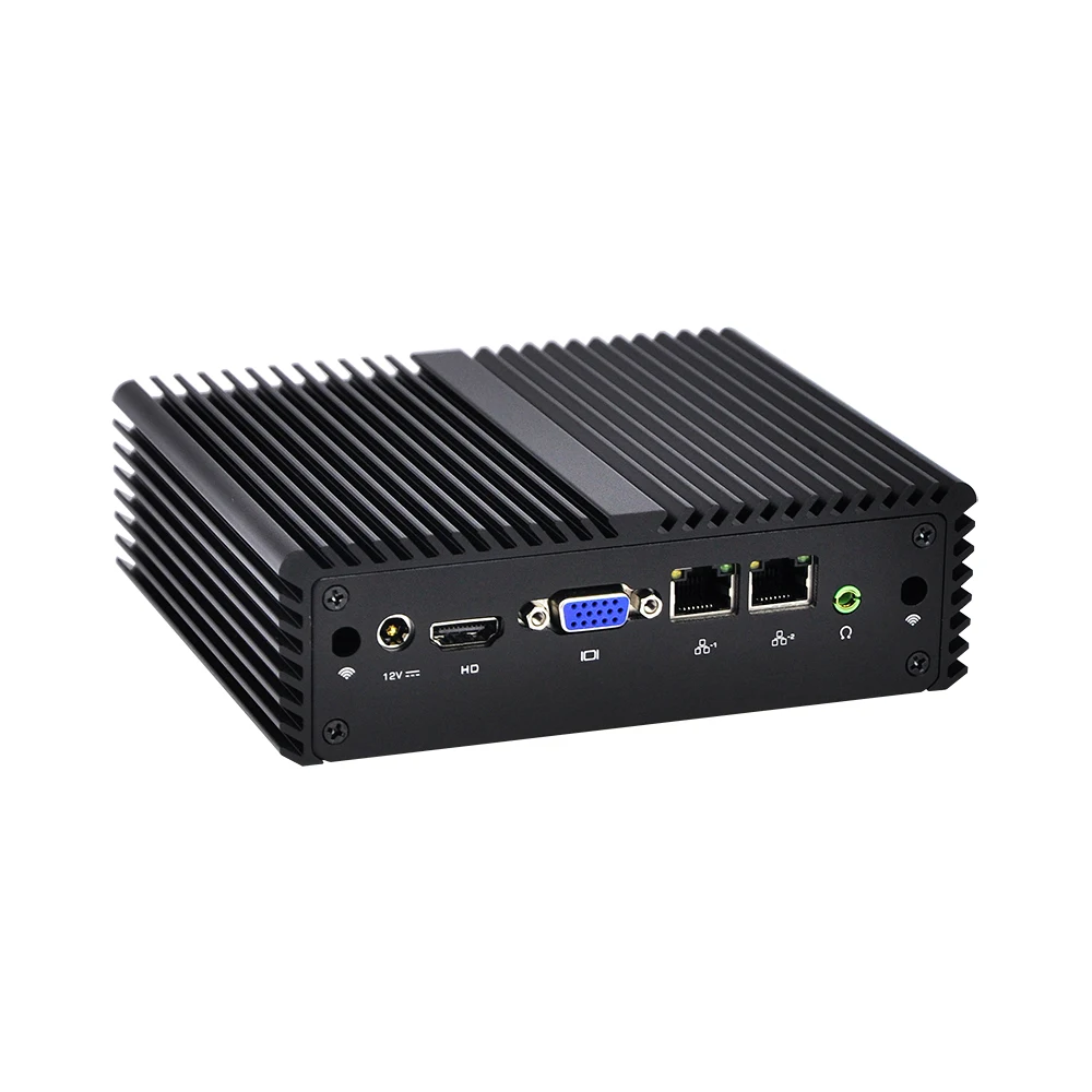 Kansung Мини ПК Barebone с Nano itx Bay trail J1900 dual lan Linux Ubuntu мини компьютер безвентиляторный