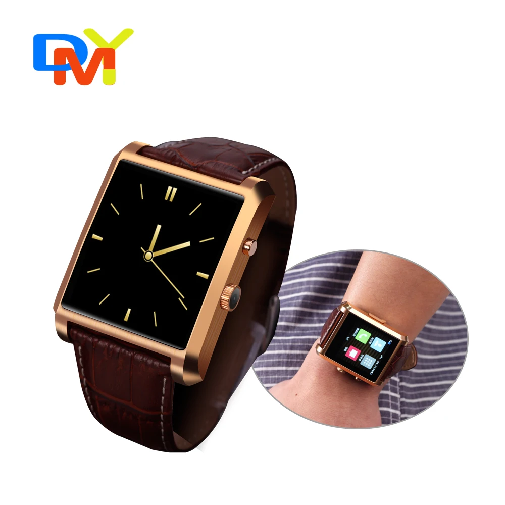New Bluetooth Smart Watch DM08 font b Smartwatch b font Luxury Leather IPS Business Wristwatch For