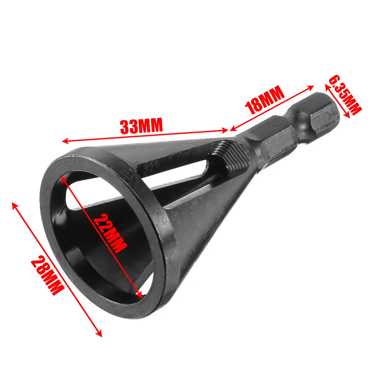 Mayitr Deburring Chamfer Tool Black Bit Deburring External Chamfer Steel Remove Cutting Burr Drill Tools